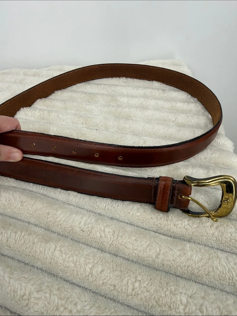 Vintage Chaucer Leather Brown Belt size 40